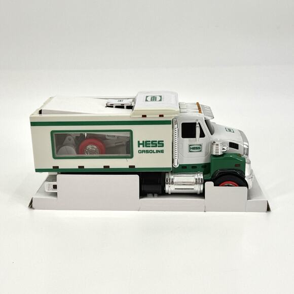2008 Hess Toy Truck TOY DUMP TRUCK AND FRONT LOADER Used & working Missing Tire - Picture 1 of 11